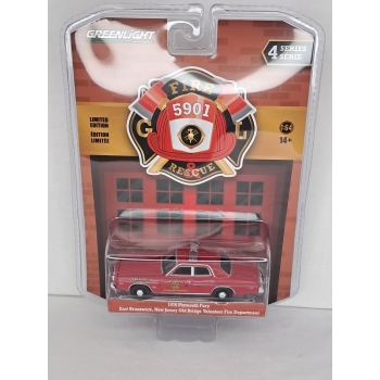 Greenlight 1:64 Plymouth Fury 1976 Old Bridge Volunteer Fire Dept